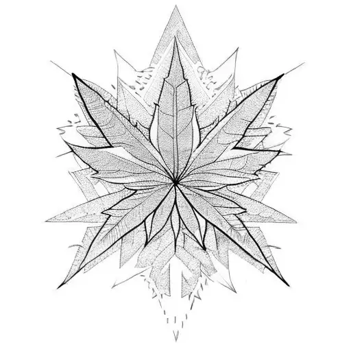 Star Made Of Marijuana Leaves