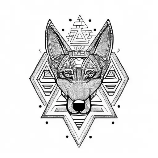 Aztec Geometric Belgian Malinois Anime