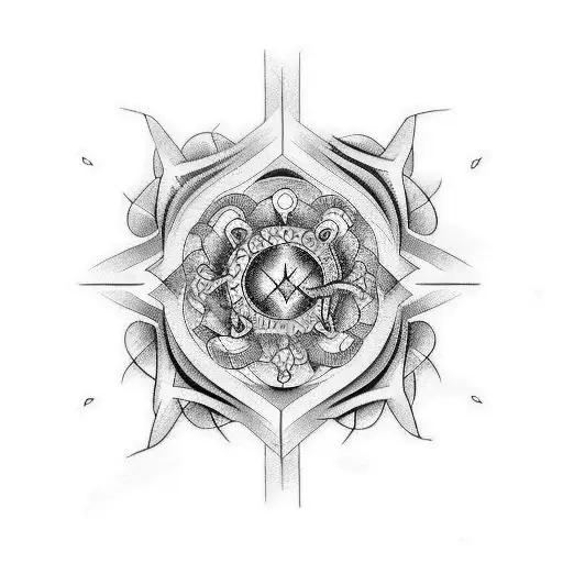 Tatto Having 4004 And 9200 With Infinity Symbol