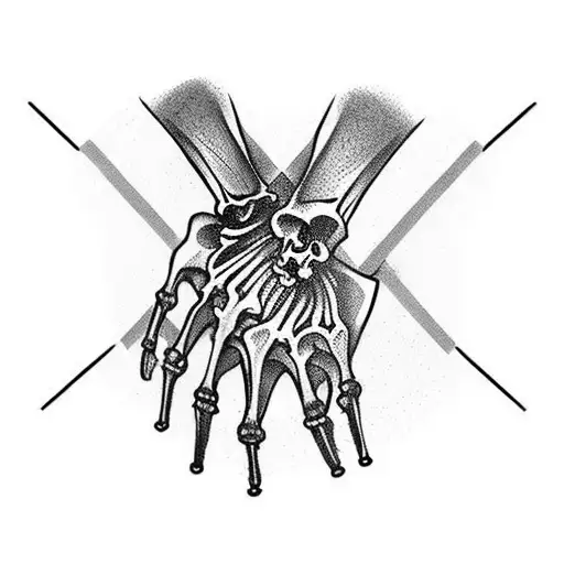 Skeleton Hand And Banner