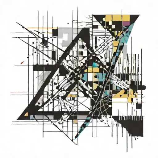 Black Ink Spilled On A Torn Color Chart