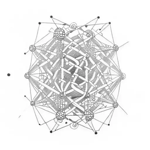 Dna Molecule With Numbers And Small Details