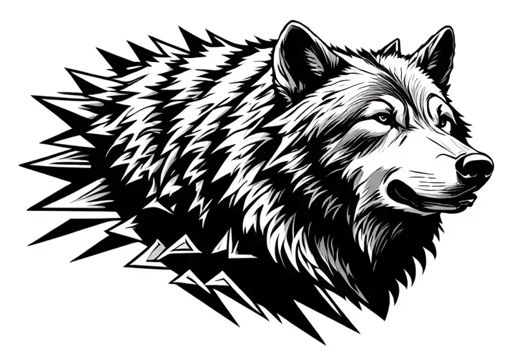 Wolf And Bear Raging Out Of The Arm Band