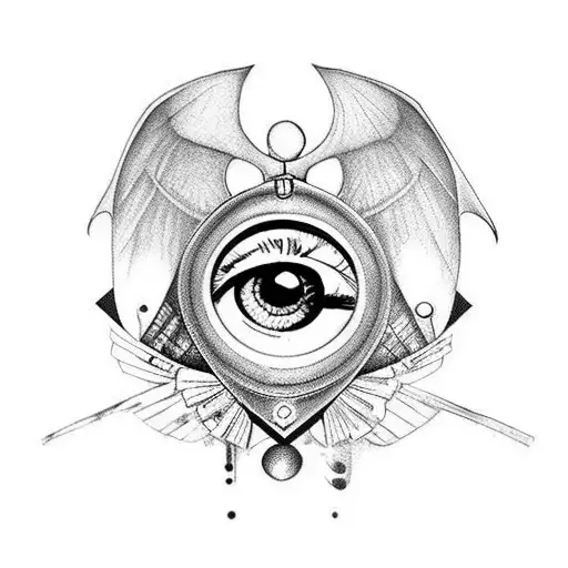 An Eye With Bat Wings