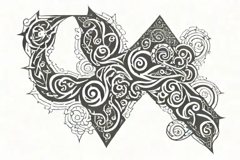 Border Shade Symbol Of Life Intertwined