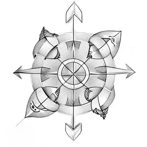 Wind Rose And Arrow
