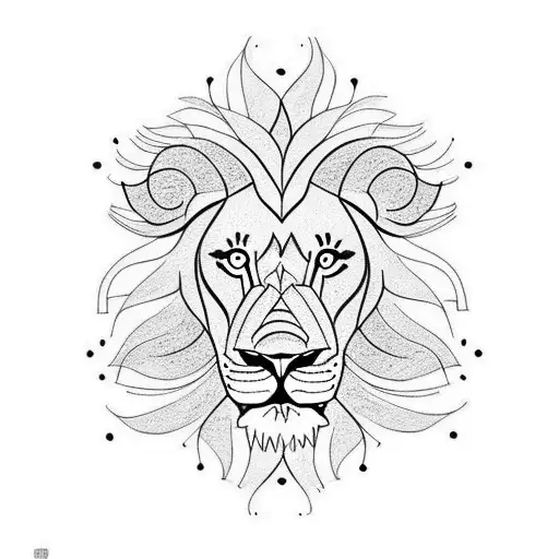 Lion Tattoo On Chest