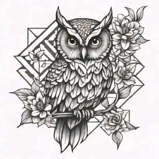 Owl And Daffodils