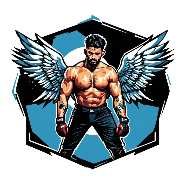 Mma Fighter With Wings