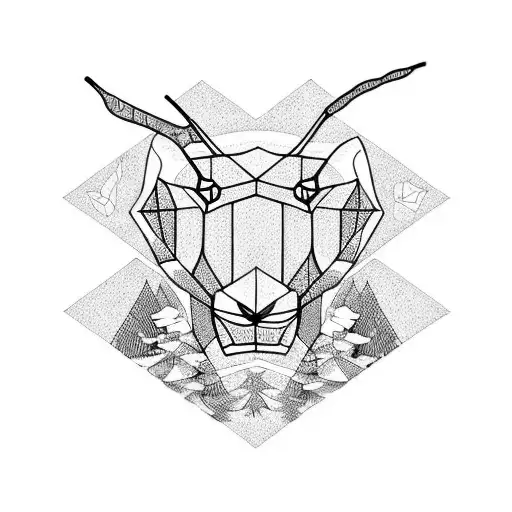 Jungle Nature Scene In Hexagon