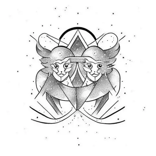 Couple Tattoo With Aquarius And Libra Sign