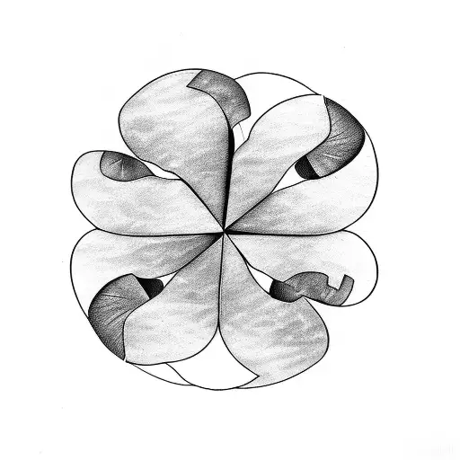 Half Sleeve Featuring Four Leaf Clovers