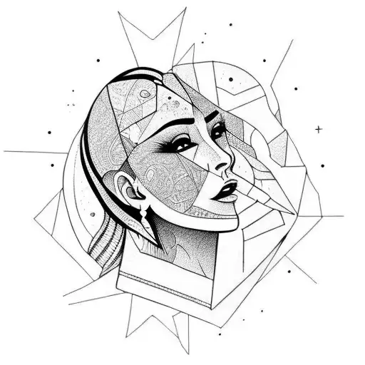 Powerful Warrior Woman In Profile Screaming With Her Head Raised To The Sky