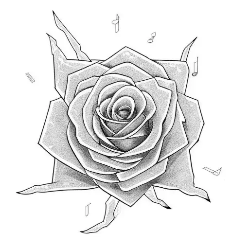 Cyberpunk Rose Music Notes