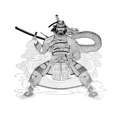 Samurai Sword And Serpant