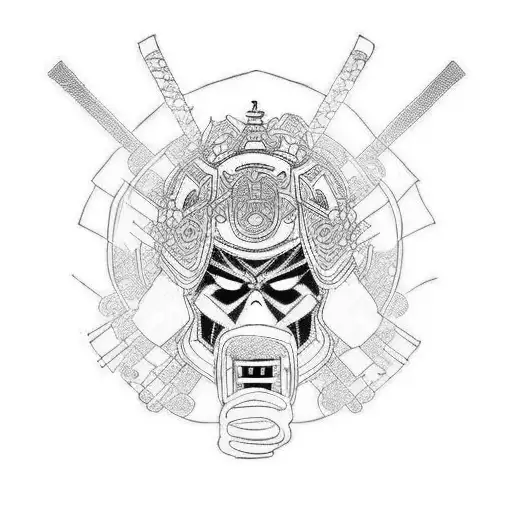 Samurai In A Plague Mask