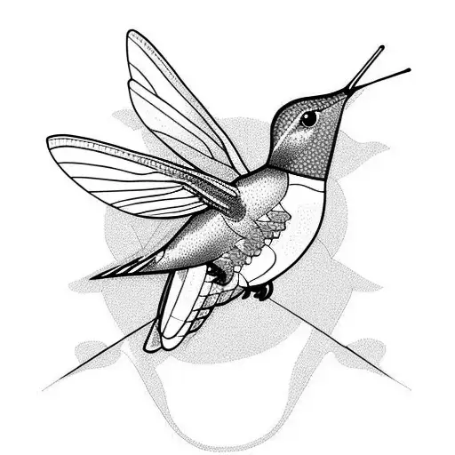 Hummingbird With A Dragonfly