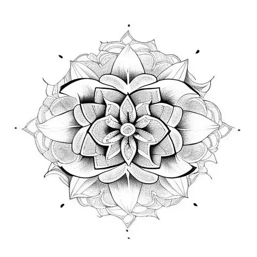 2 Lily Flowers Mandala