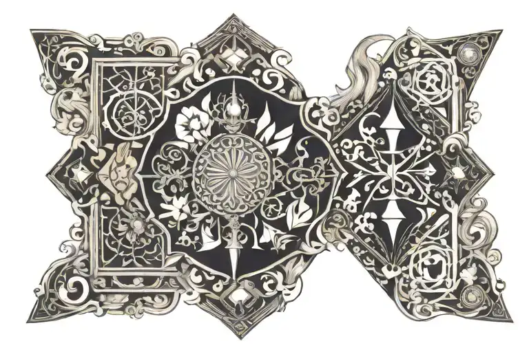 Alice In Wonderland Gothic Geometric