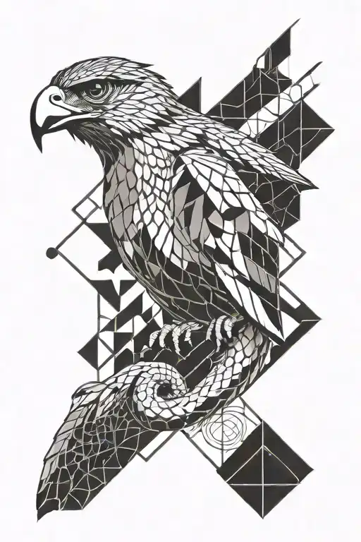 Hawk Swooping Up Snake