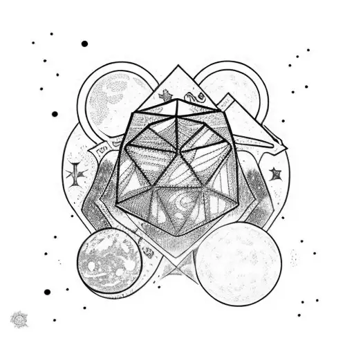 All Planets In A Line Made Of Dice