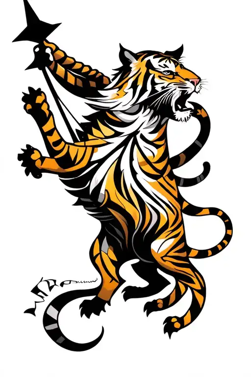 Sagittarius And Tiger Fighting