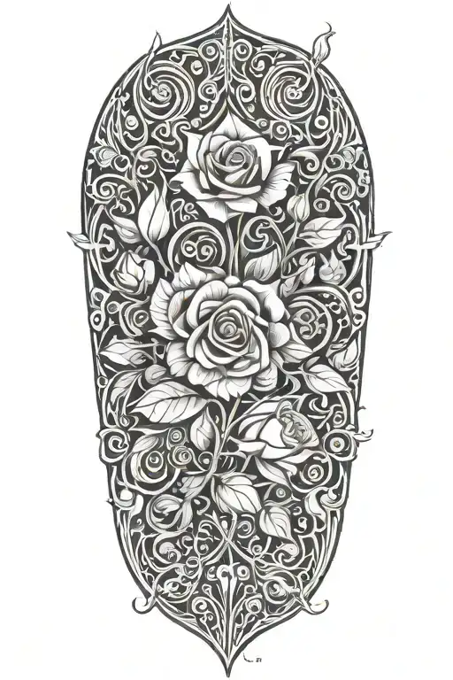 Bullhead With Rose Vine Wrapping