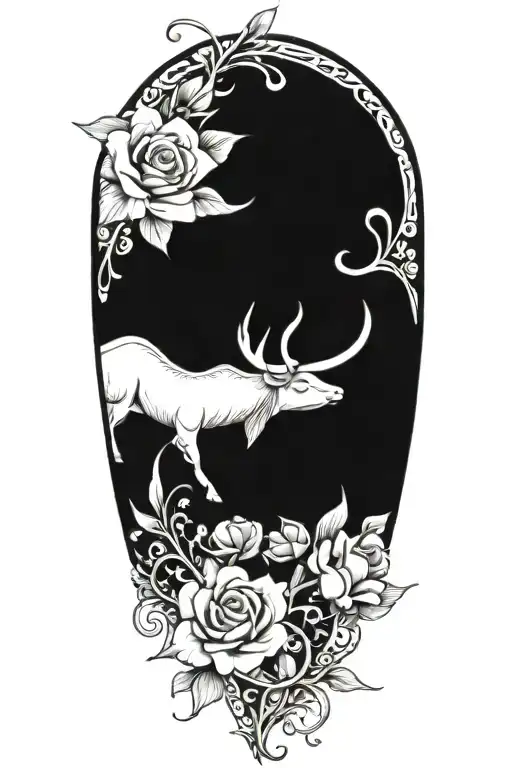 Bullhead With Rose Vine Wrapping