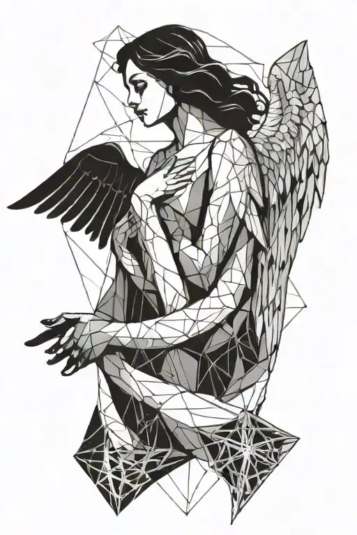 Angel Mother Holding Hands