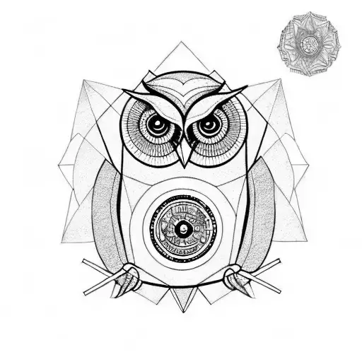 Owl With The Wheel Of Fortune