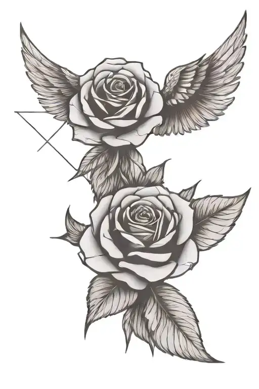 Rose With Wings Spread