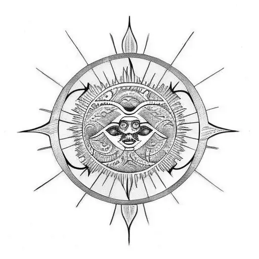 Tribal Sun Symbol