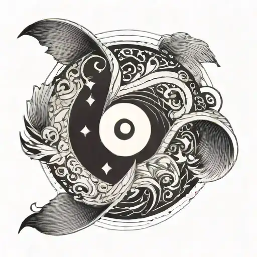Yin Yang Pisces Zodiac Sign