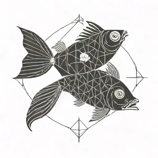 Yin Yang Pisces Fish Swimming