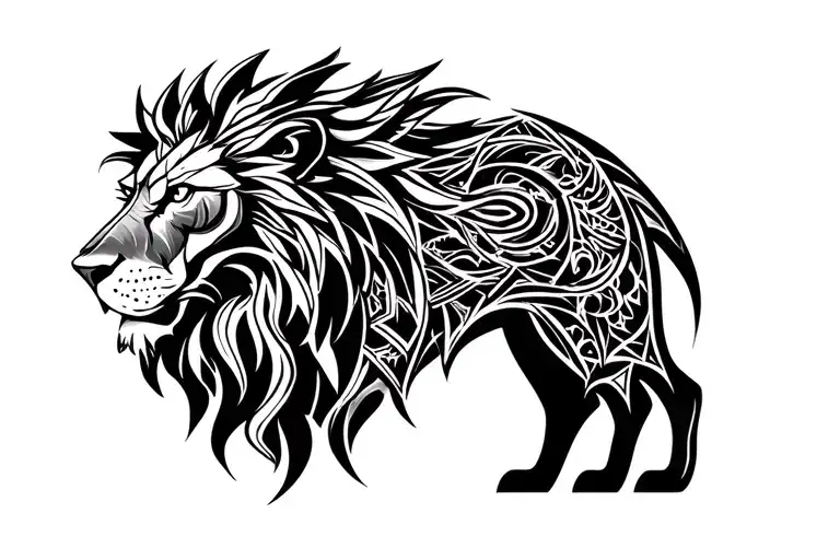 Tribal Lion Head