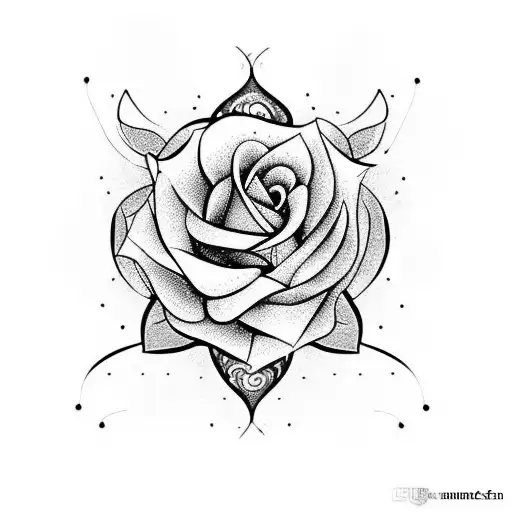 Panther Pattern Lifeflower Blue Rose