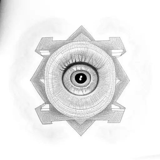 Eye Inside Of A Square Inside Of A Circle