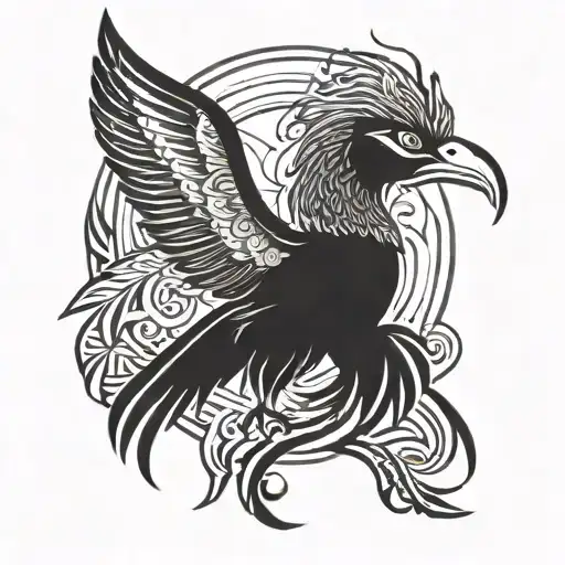 Sexual Assault Survivors Symbol With A Pheonix Flying