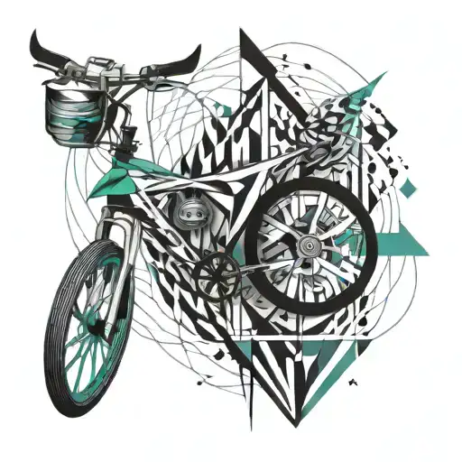 Avant Garde Calf Tattoo Featuring Triathlon Symbol Incorporated