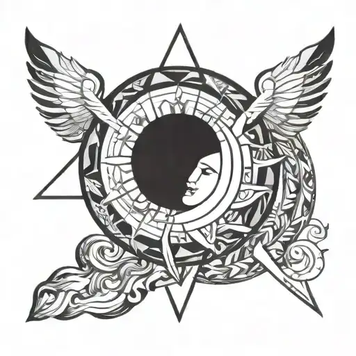 Angle Holding Sun And Moon