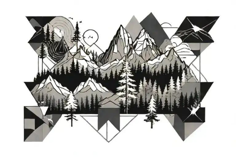 Forest And Mountains Panorama