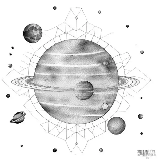 Watercolor Solar System