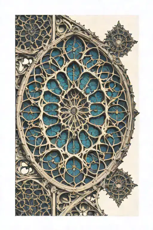 The Rose Window From Notre Dame In Color