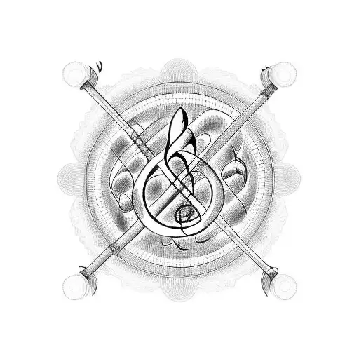 Treble Clef With Dna Music Notes