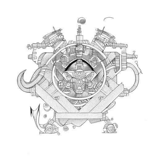 Cancer Zodiac With Car Engine