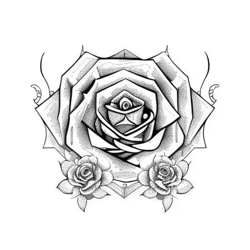 Capricorn Skull And Roses