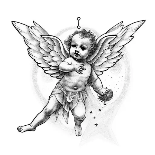 Cherub Holding A Star