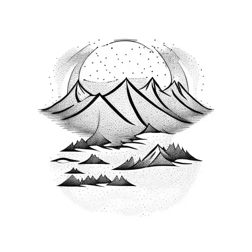 Mountain With Night And Day