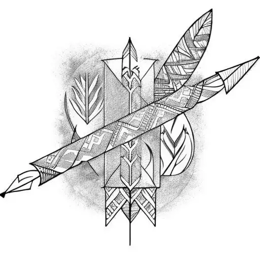 Arrow And Turkey Feathers