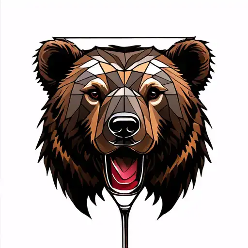 Bear Head Glass Wine